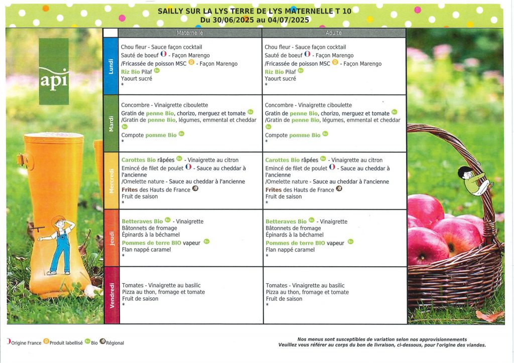 2025-06-30 - Menus