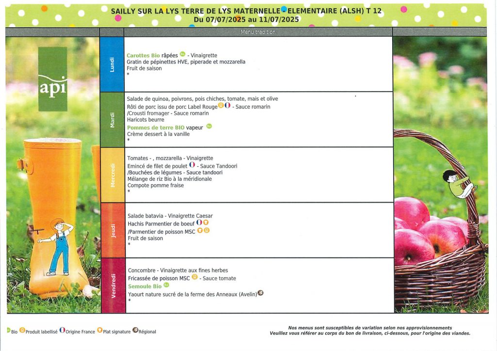 2025-07-07 - Menus