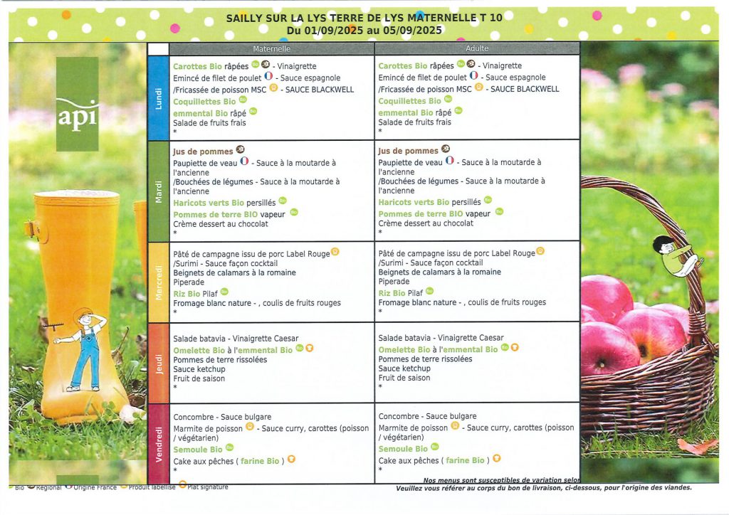 2025-09-01 - Menu