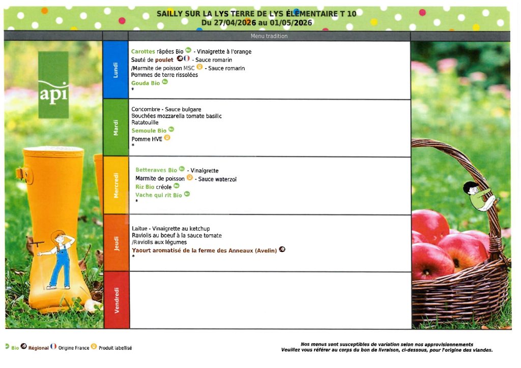 2026-04-27 - Menu