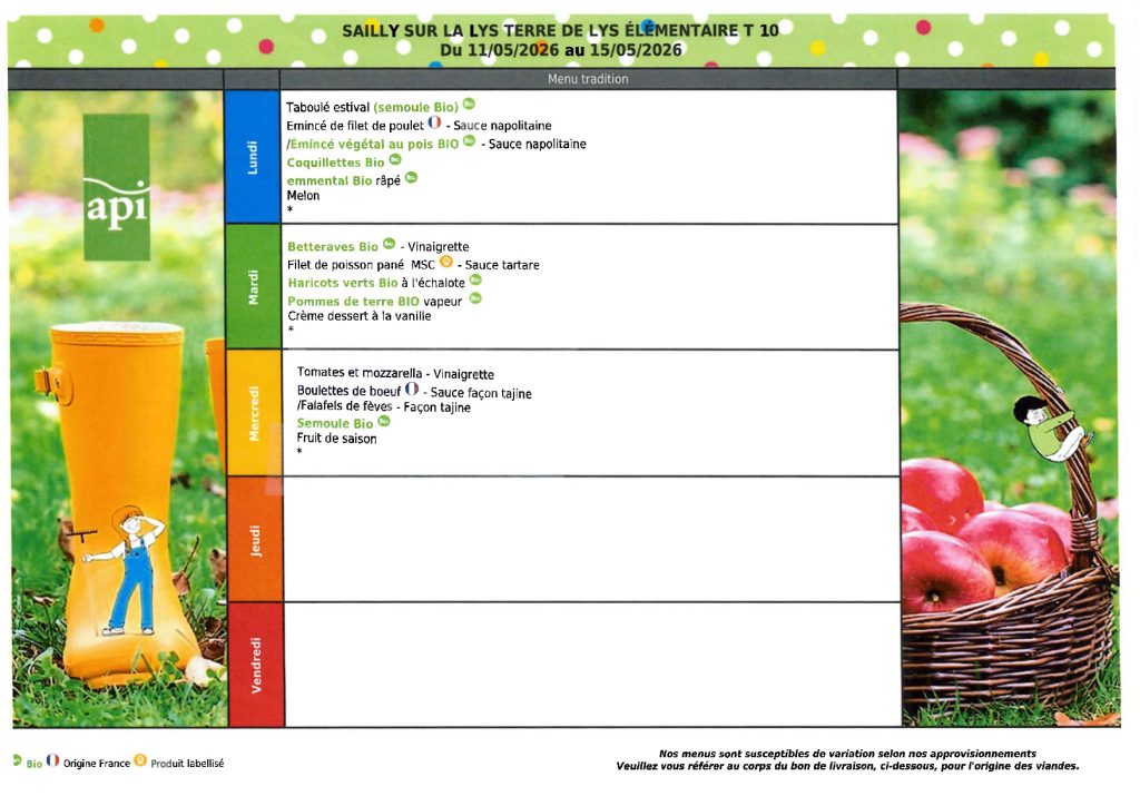 2026-05-11 - Menu