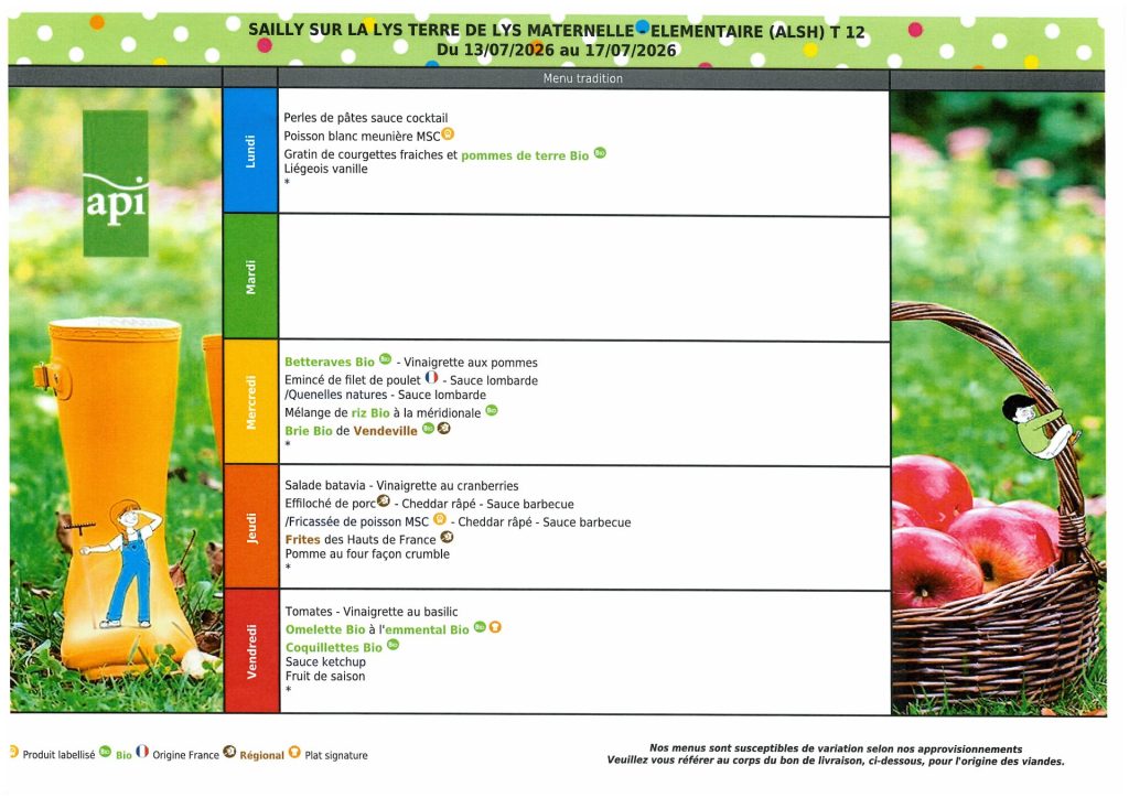 2026-07-13 - Menu