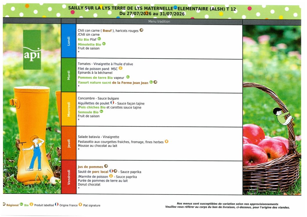 2026-07-27 - Menu
